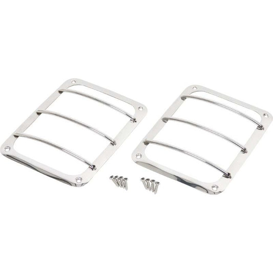 KENTROL Jeep JK Taillight Guard Pair 07-18 Wrangler JK Polished Silver Kentrol  30582