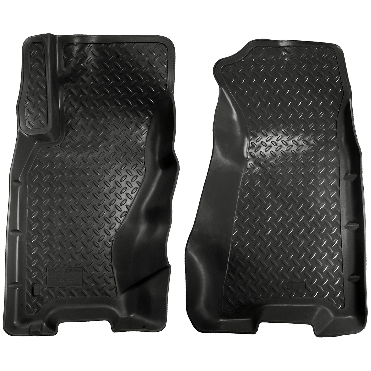 Husky Liners | Classic Style Front Floor Liners For 1999-2004 Jeep Grand Cherokee Husky Liners | 30601 in black rubber material.