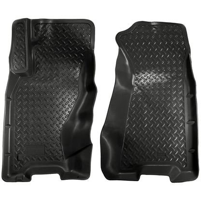 Husky Liners | Classic Style Front Floor Liners For 1999-2004 Jeep Grand Cherokee Husky Liners | 30601 in black rubber material.