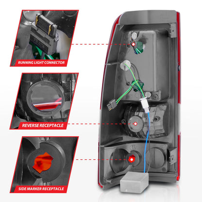 ANZO USA ZUKT_311007 Anzo ZUKT_311007 LED Tail Light Assembly LED Red/Clear Lens Pair