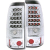 Anzo USA | LED Tail Light Assembly LED Clear Lens Chrome Housing Pair | Fits Silverado 1500 | 311008