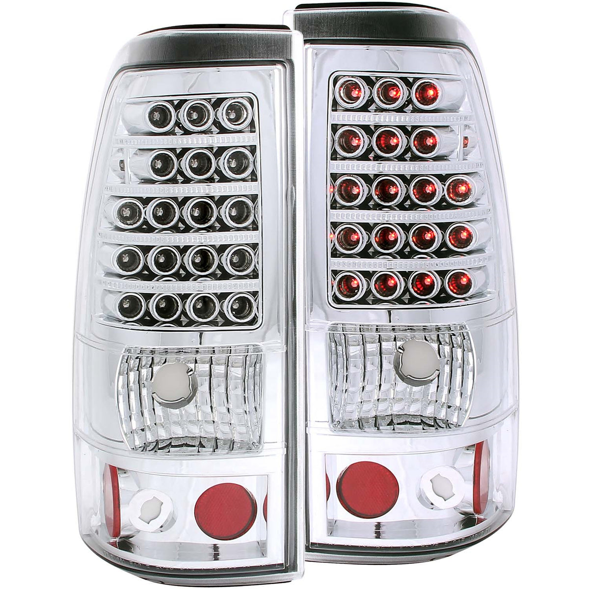 ANZO USA ZUKT_311008 Anzo ZUKT_311008 LED Tail Light Assembly LED Clear Lens Chrome