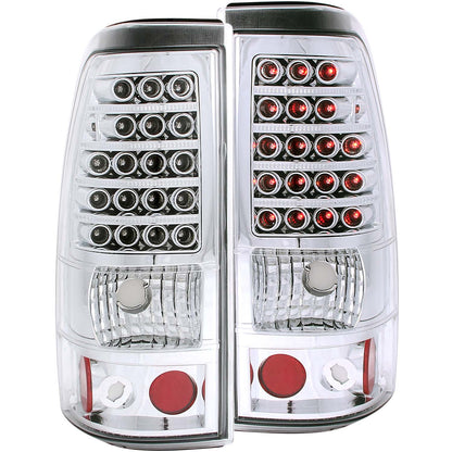 ANZO USA ZUKT_311008 Anzo ZUKT_311008 LED Tail Light Assembly LED Clear Lens Chrome