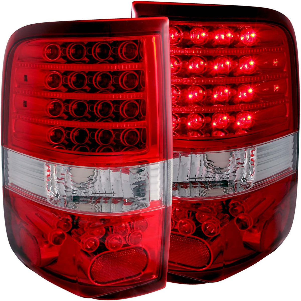 ANZO USA ZUKT_311022 Anzo ZUKT_311022 LED Tail Light Assembly LED Red/Clear Lens Pair
