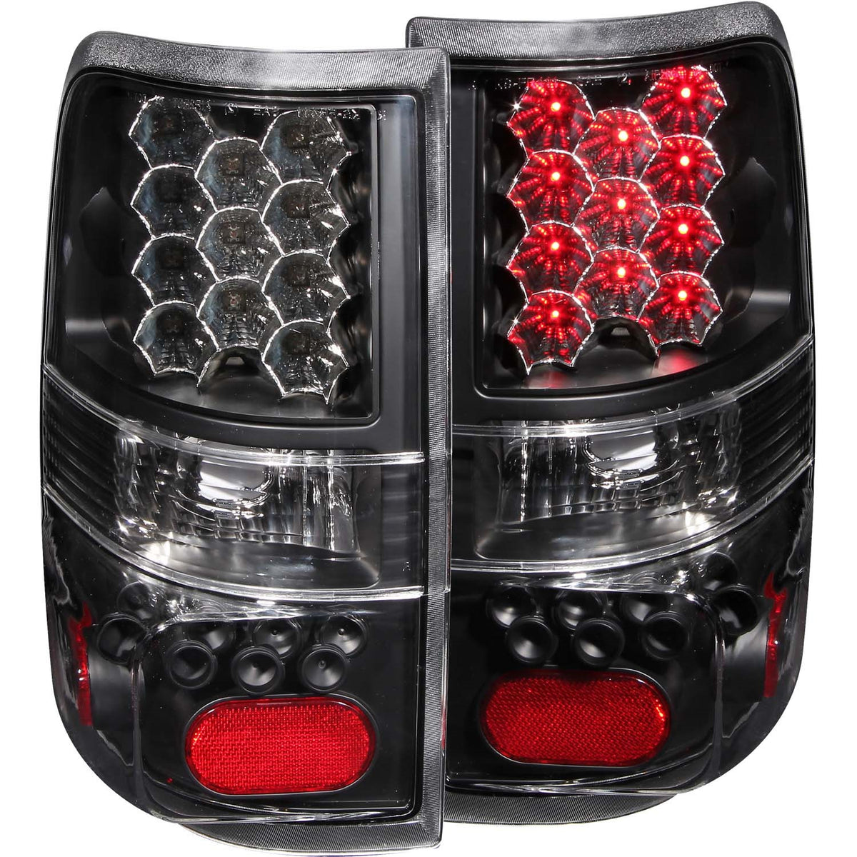 ANZO USA ZUKT_311024 Anzo ZUKT_311024 LED Tail Light Assembly LED Clear Lens Black