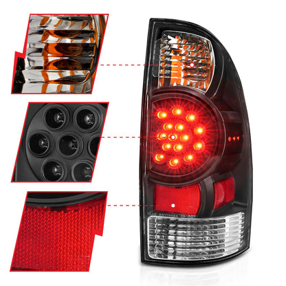 ANZO USA ZUKT_311042 Anzo ZUKT_311042 LED Tail Light Assembly LED Clear Lens Black