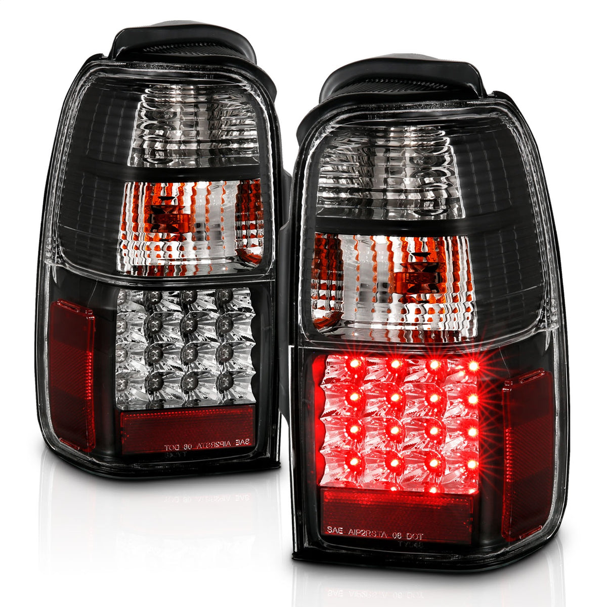 ANZO USA ZUKT_311099 Anzo ZUKT_311099 LED Tail Light Assembly LED Clear Lens Black