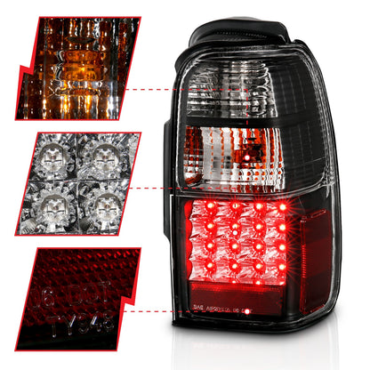 ANZO USA ZUKT_311099 Anzo ZUKT_311099 LED Tail Light Assembly LED Clear Lens Black
