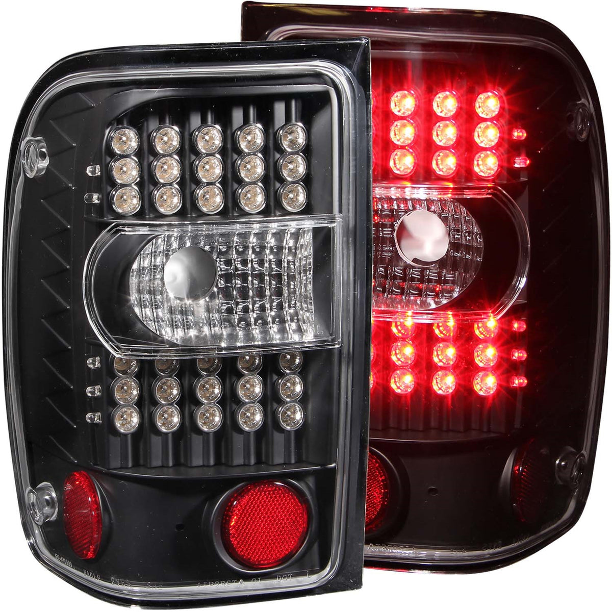 ANZO USA ZUKT_311107 Anzo ZUKT_311107 LED Tail Light Assembly LED Clear Lens Black
