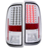 Anzo USA | Tail Light Assembly LED Clear Lens Chrome Housing Pair | Fits F-250 Super Duty | 311128