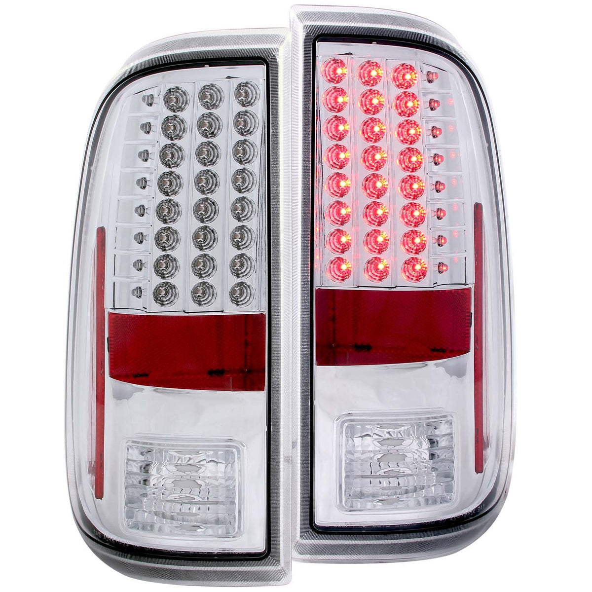 ANZO USA ZUKT_311128 Anzo ZUKT_311128 Tail Light Assembly LED Clear Lens Chrome