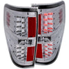 Anzo USA | LED Tail Light Assembly LED Red/White Clear Lens Chrome Housing Pair | Fits F-150 | 311147