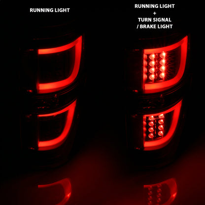 ANZO USA ZUKT_311257 Anzo ZUKT_311257 LED Tail Light Assembly LED Red/Clear Lens Black