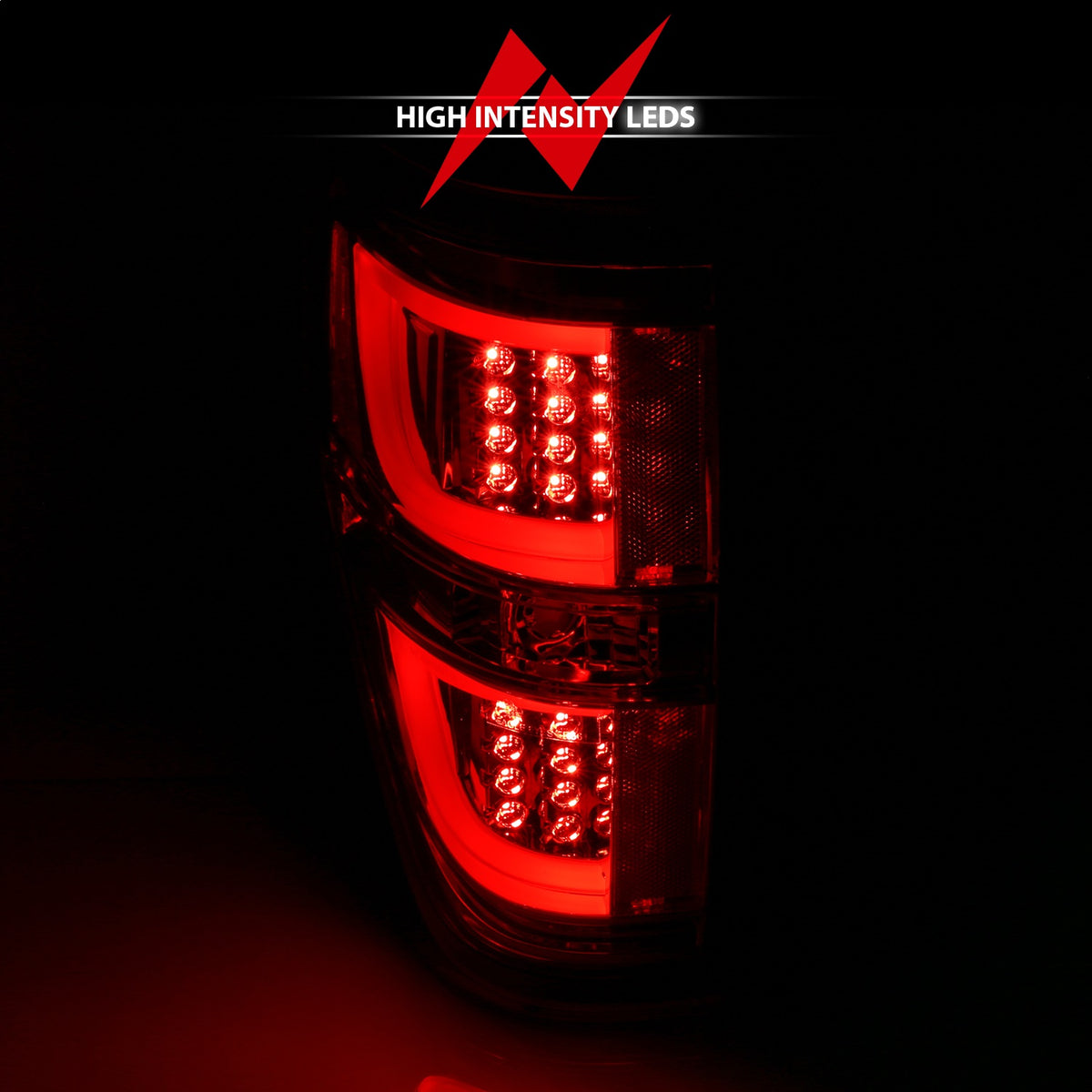 ANZO USA ZUKT_311257 Anzo ZUKT_311257 LED Tail Light Assembly LED Red/Clear Lens Black
