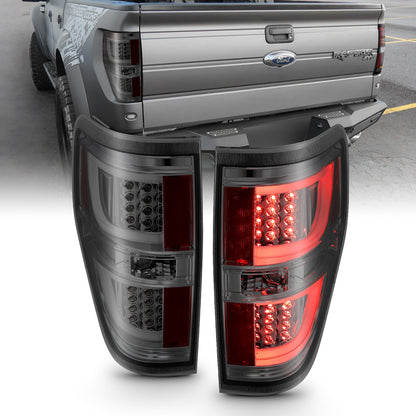 ANZO USA ZUKT_311258 Anzo ZUKT_311258 LED Tail Light Assembly LED Red/Smoke Lens Black