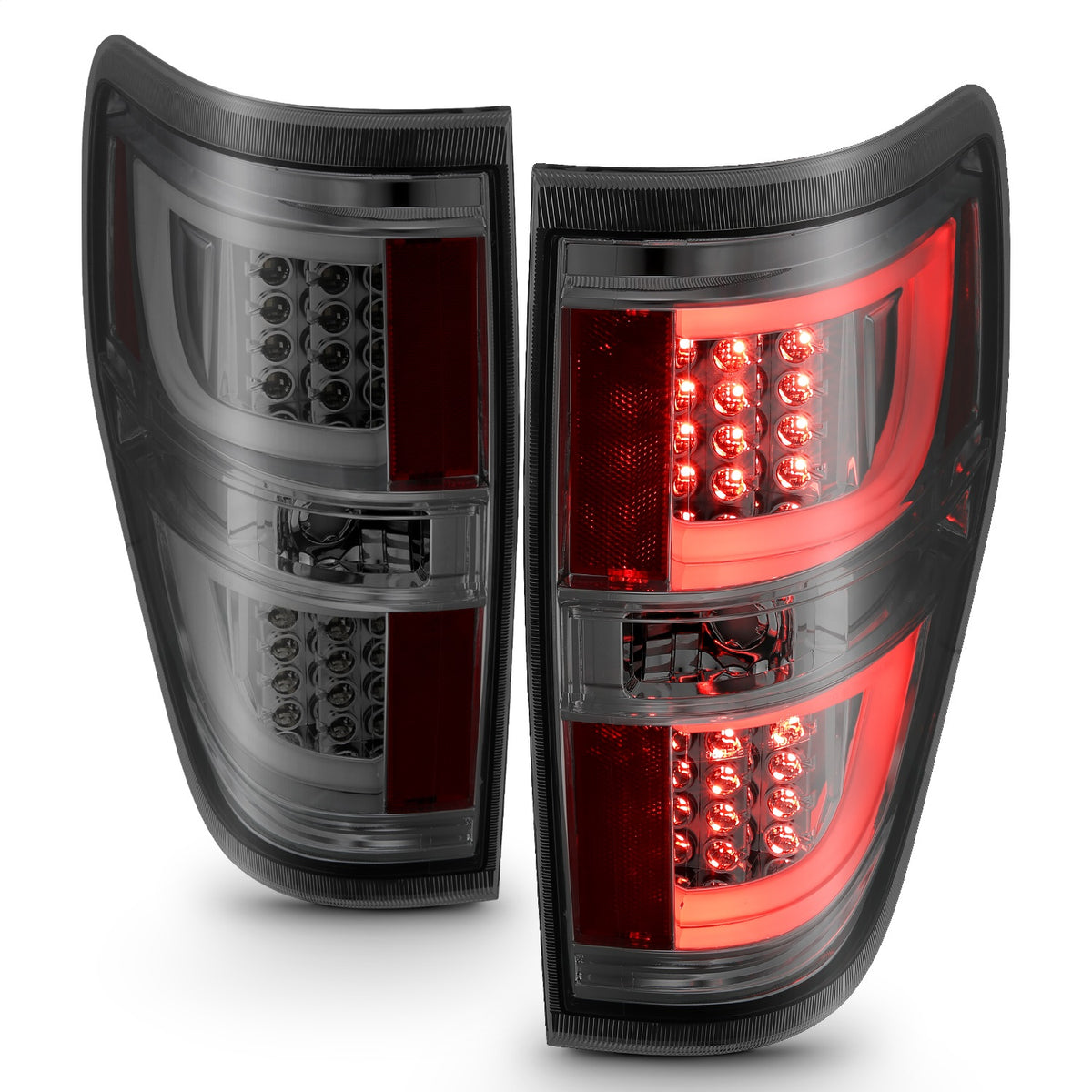 ANZO USA ZUKT_311258 Anzo ZUKT_311258 LED Tail Light Assembly LED Red/Smoke Lens Black
