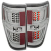 Anzo USA | LED Tail Light Assembly LED Red/Clear Chrome Housing Pair | Fits F-150 | 311259