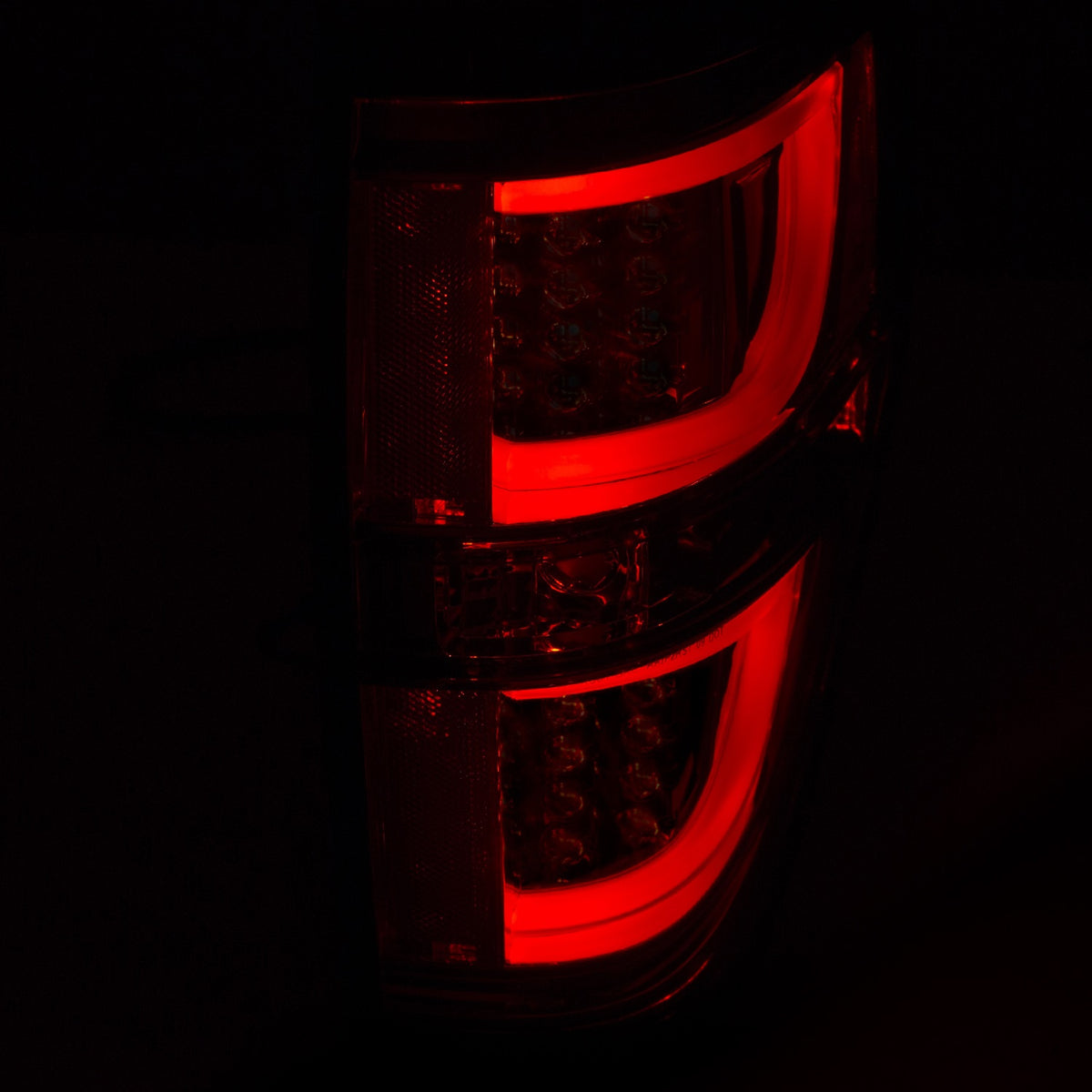ANZO USA ZUKT_311259 Anzo ZUKT_311259 LED Tail Light Assembly LED Red/Clear Chrome