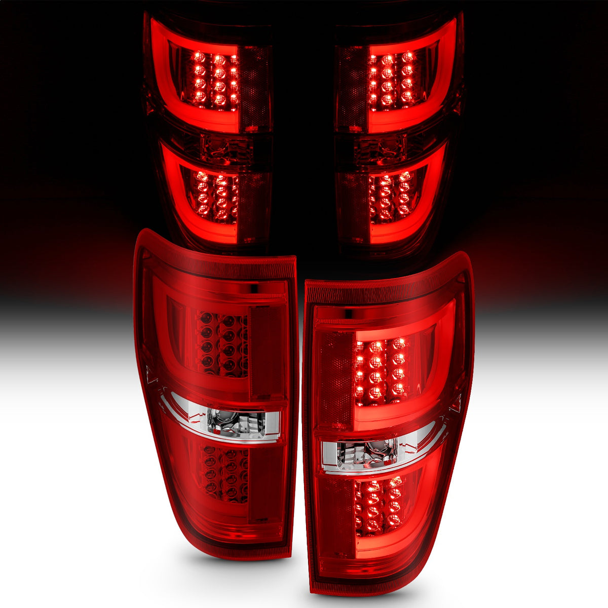 ANZO USA ZUKT_311260 Anzo ZUKT_311260 LED Tail Light Assembly LED Red/Clear Lens