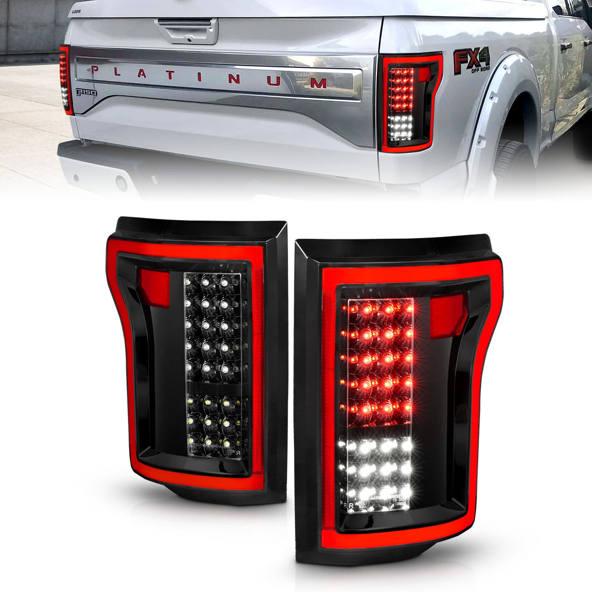 ANZO USA ZUKT_311261 Anzo ZUKT_311261 LED Tail Light Assembly LED Clear Lens Black