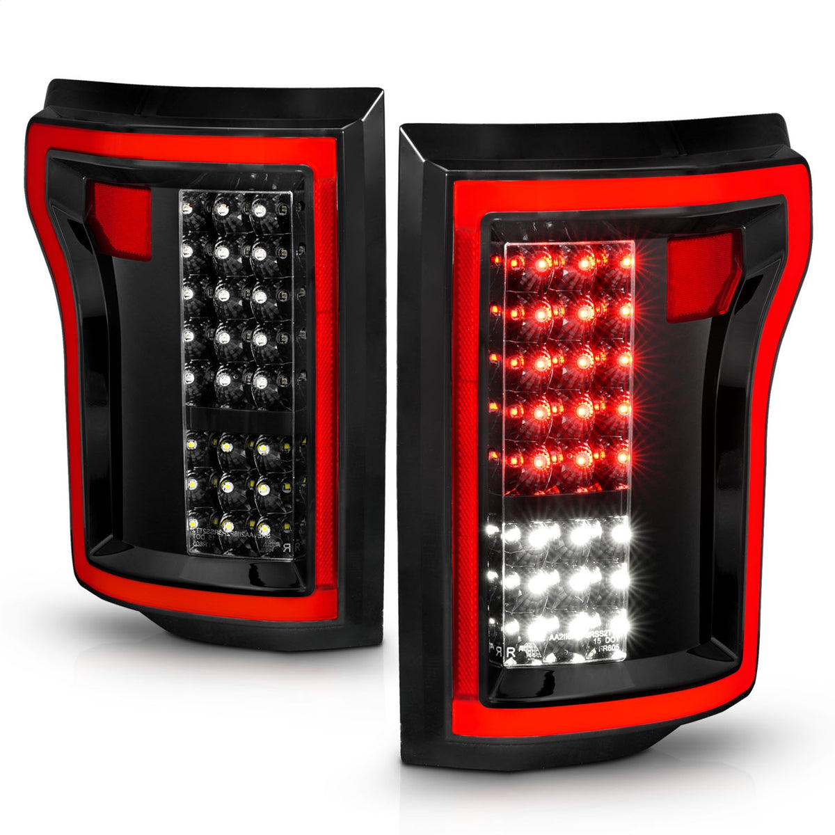 ANZO USA ZUKT_311261 Anzo ZUKT_311261 LED Tail Light Assembly LED Clear Lens Black