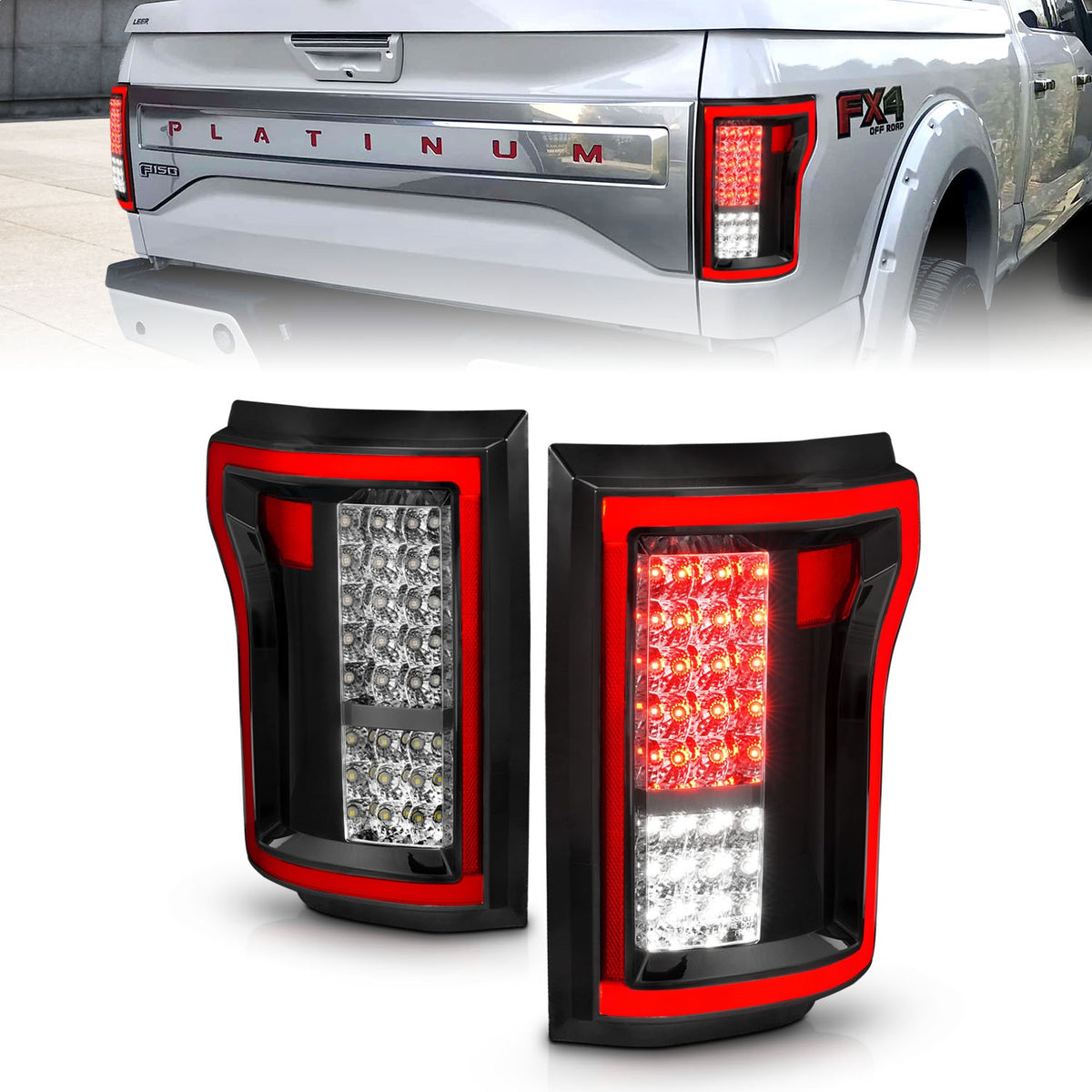 ANZO USA ZUKT_311262 Anzo ZUKT_311262 LED Tail Light Assembly LED Red/Clear Lens Pair