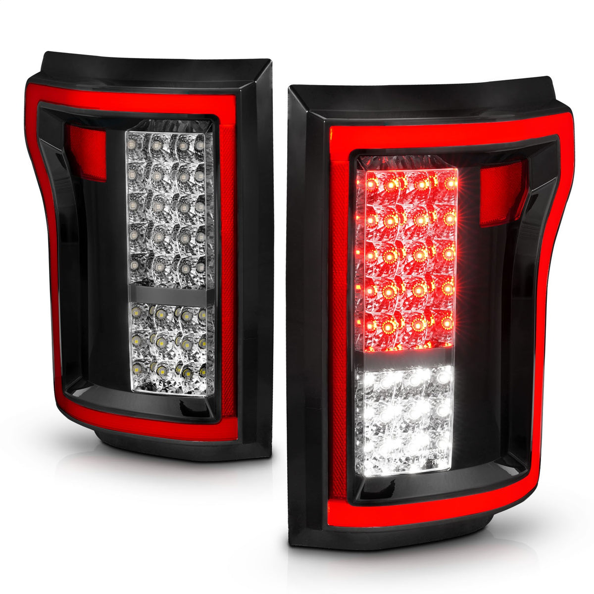 ANZO USA ZUKT_311262 Anzo ZUKT_311262 LED Tail Light Assembly LED Red/Clear Lens Pair