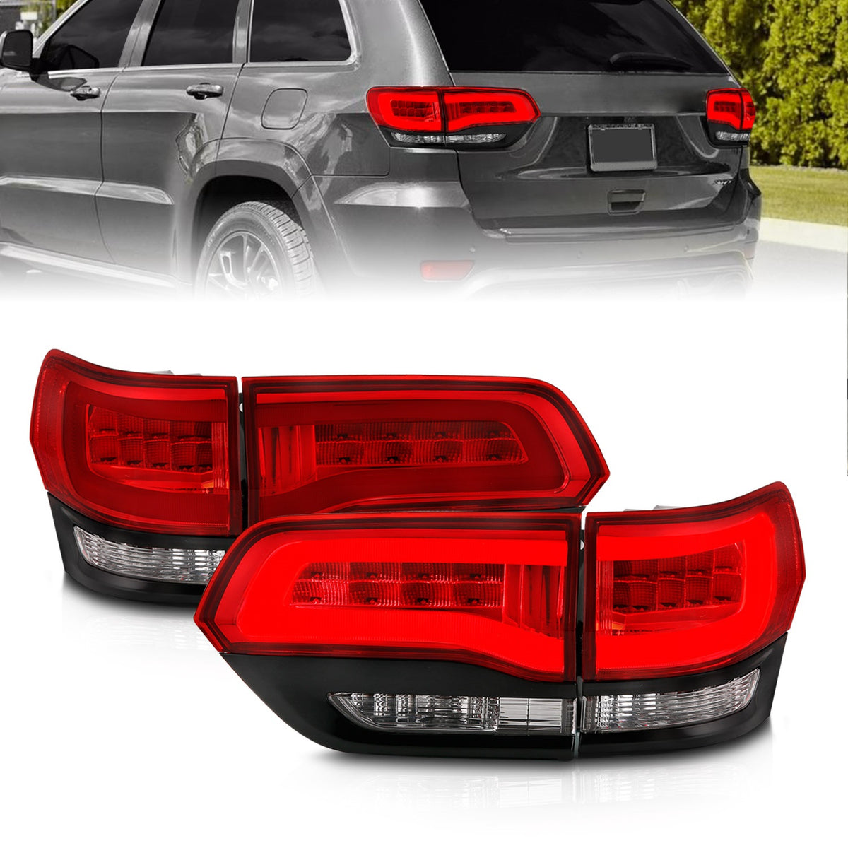 ANZO USA ZUKT_311268 Anzo ZUKT_311268 LED Tail Light Assembly LED Red/Clear Lens