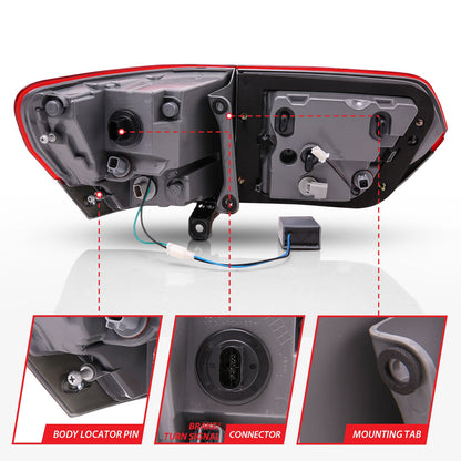 ANZO USA ZUKT_311269 Anzo ZUKT_311269 LED Tail Light Assembly LED Red/Smoke Lens