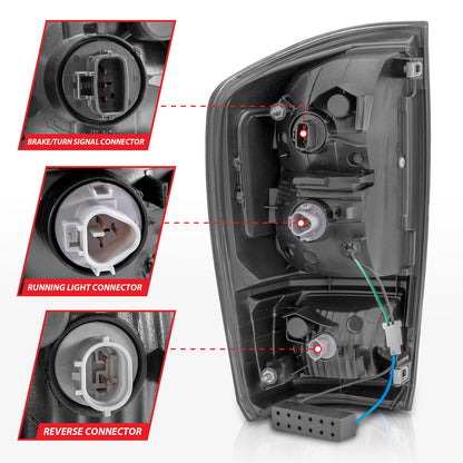 ANZO USA ZUKT_311282 Anzo ZUKT_311282 LED Tail Light Assembly Smoke Lens Black Housing