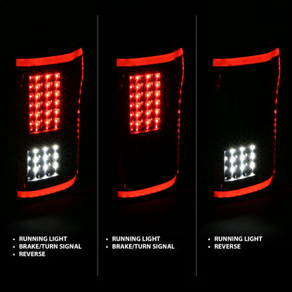 ANZO USA ZUKT_311285 Anzo ZUKT_311285 LED Tail Light Assembly LED Clear Lens Black