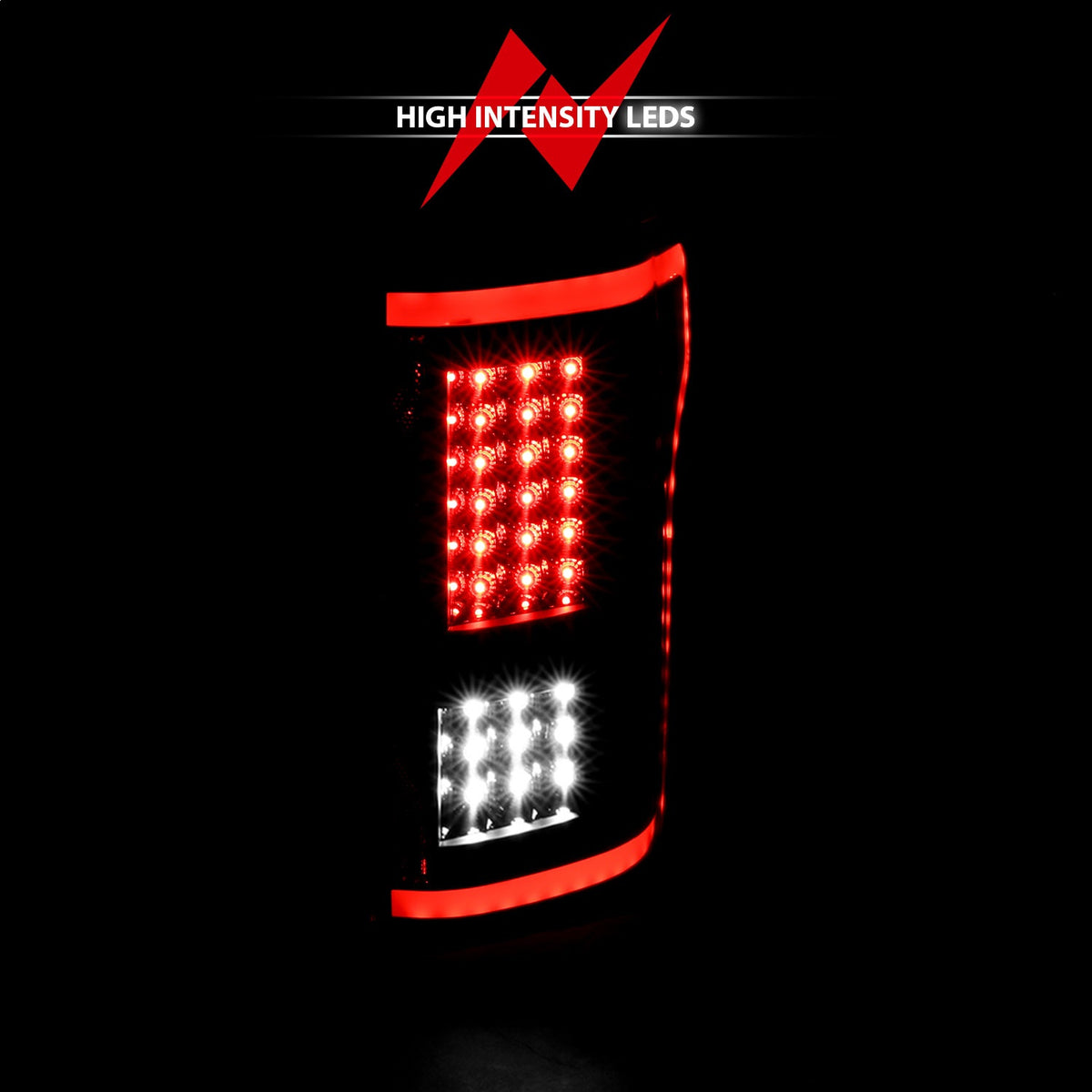 ANZO USA ZUKT_311285 Anzo ZUKT_311285 LED Tail Light Assembly LED Clear Lens Black