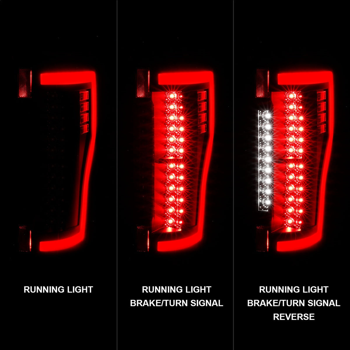 ANZO USA ZUKT_311287 Anzo ZUKT_311287 LED Tail Light Assembly LED Red/Clear Lens Pair