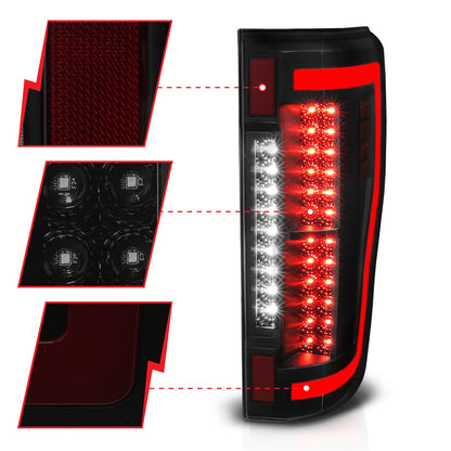 ANZO USA ZUKT_311288 Anzo ZUKT_311288 LED Tail Light Assembly LED Smoke Lens Pair