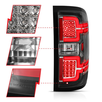 ANZO USA ZUKT_311289 Anzo ZUKT_311289 LED Tail Light Assembly LED Black Lens Pair