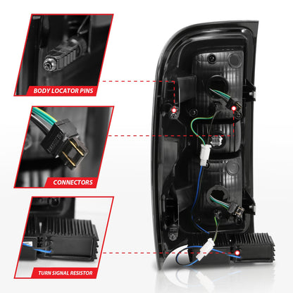ANZO USA ZUKT_311290 Anzo ZUKT_311290 LED Tail Light Assembly LED Smoke Lens Pair