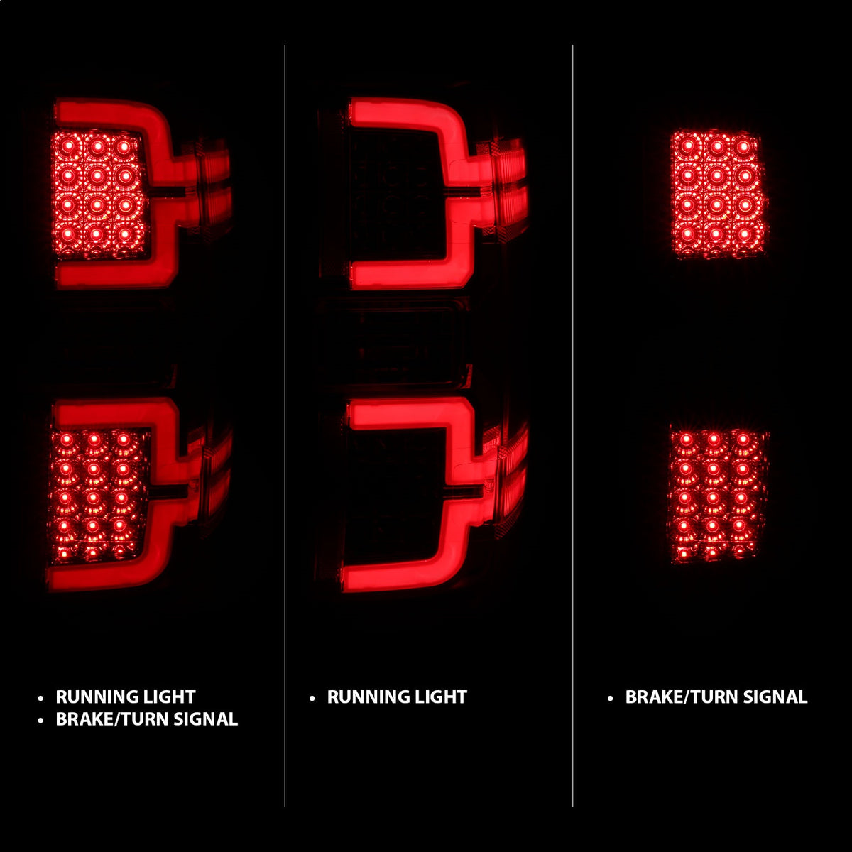 ANZO USA ZUKT_311291 Anzo ZUKT_311291 LED Tail Light Assembly LED Chrome Lens Pair