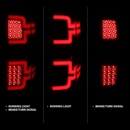 ANZO USA ZUKT_311291 Anzo ZUKT_311291 LED Tail Light Assembly LED Chrome Lens Pair