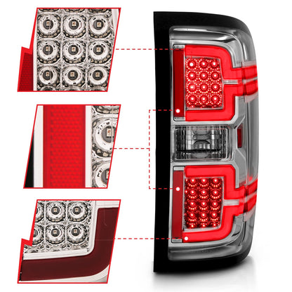 ANZO USA ZUKT_311291 Anzo ZUKT_311291 LED Tail Light Assembly LED Chrome Lens Pair
