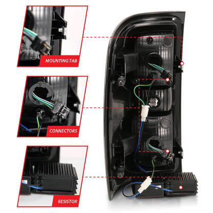 ANZO USA ZUKT_311291 Anzo ZUKT_311291 LED Tail Light Assembly LED Chrome Lens Pair