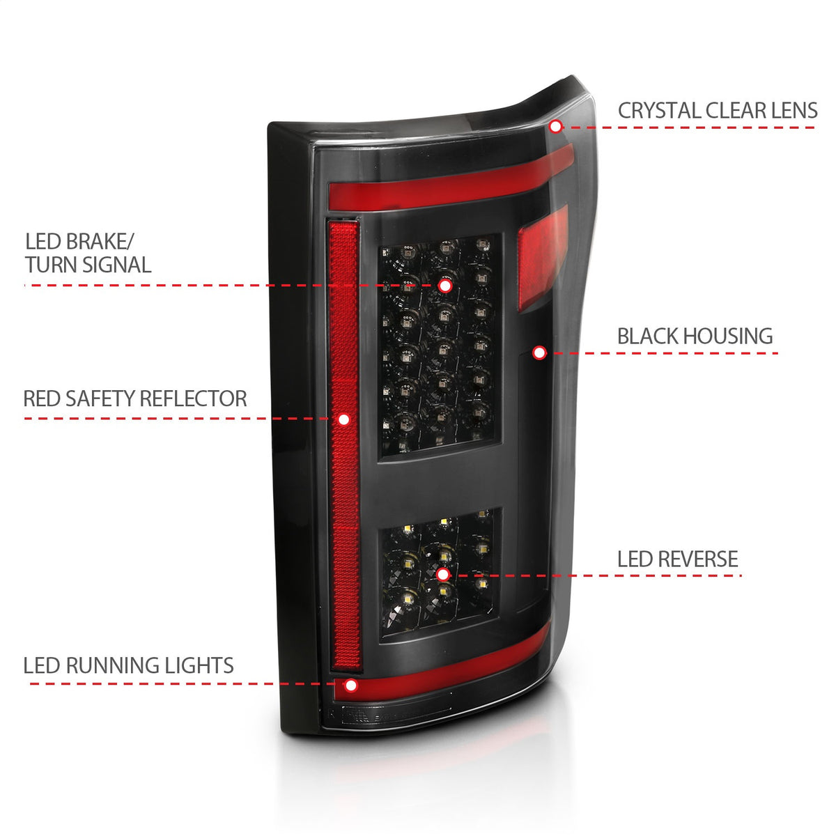 ANZO USA ZUKT_311293 Anzo ZUKT_311293 LED Tail Light Assembly LED