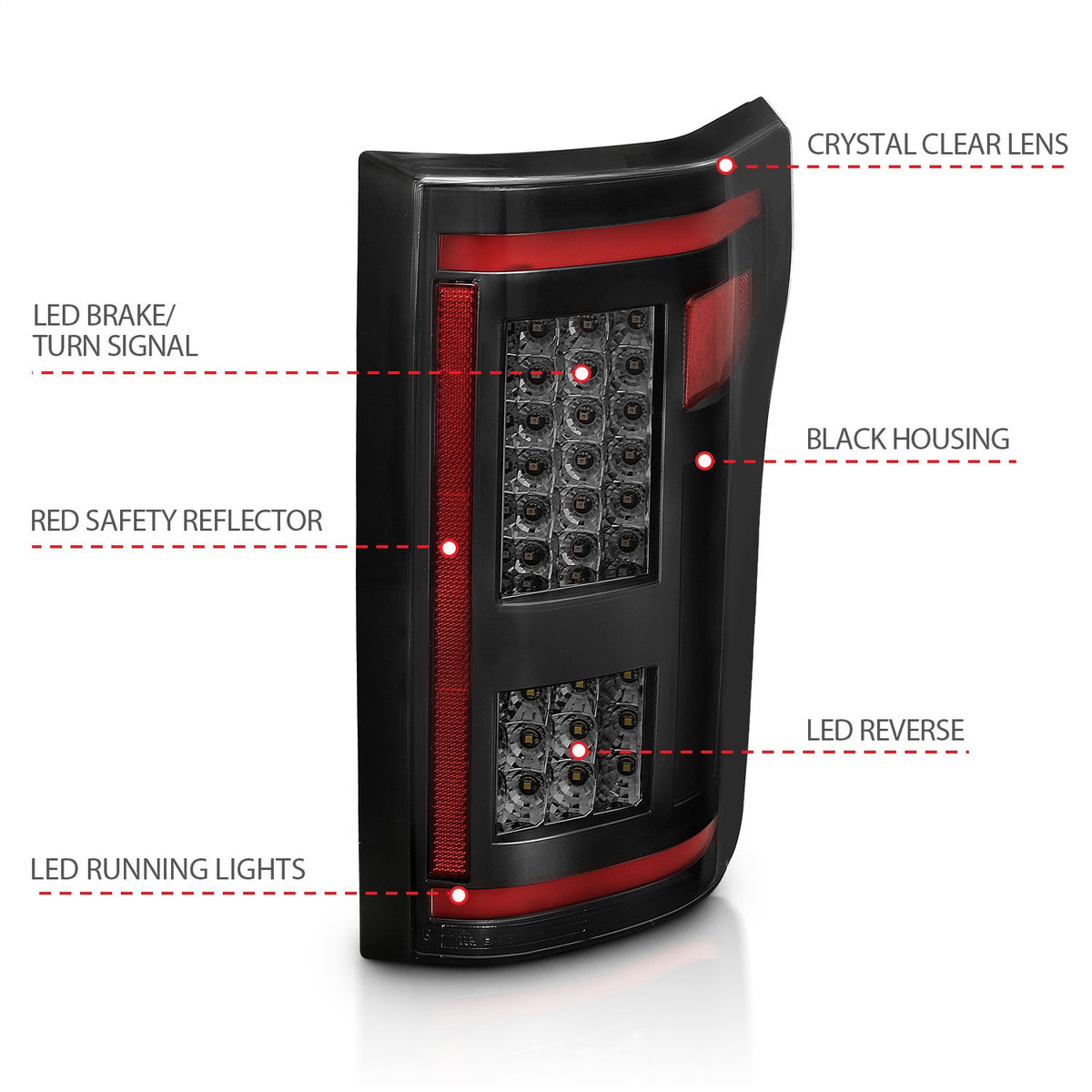 ANZO USA ZUKT_311294 Anzo ZUKT_311294 LED Tail Light Assembly LED