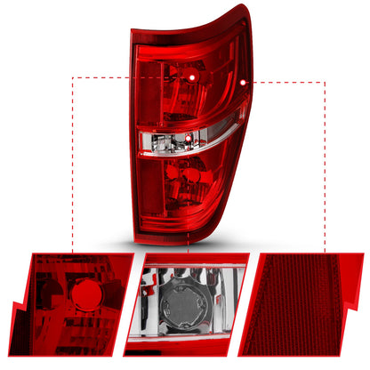 ANZO USA ZUKT_311299 Anzo ZUKT_311299 Tail Light Assembly Red/Clear Lens