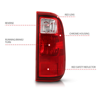 ANZO USA ZUKT_311305 Anzo ZUKT_311305 Tail Light Assembly Red/Clear Lens OE