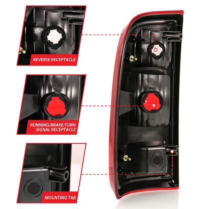 ANZO USA ZUKT_311305 Anzo ZUKT_311305 Tail Light Assembly Red/Clear Lens OE
