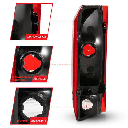 ANZO USA ZUKT_311306 Anzo ZUKT_311306 Tail Light Assembly Red/Clear Lens OE