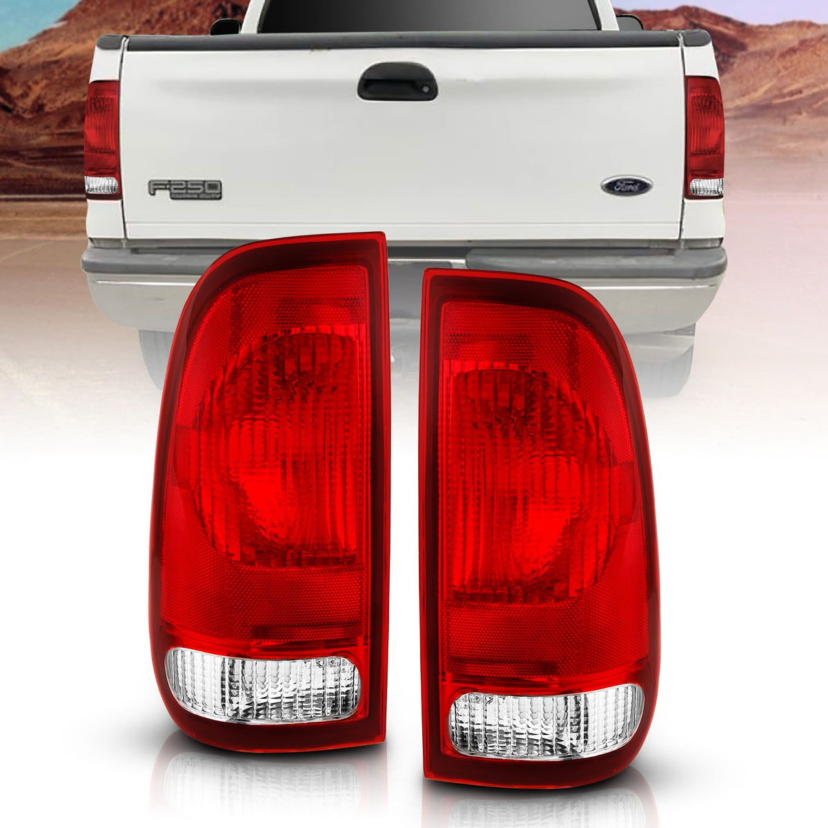 ANZO USA ZUKT_311307 Anzo ZUKT_311307 Tail Light Assembly Red/Clear Lens OE