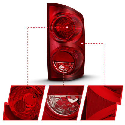 ANZO USA ZUKT_311309 Anzo ZUKT_311309 Tail Light Assembly Red Lens for Ram 1500 for 311309