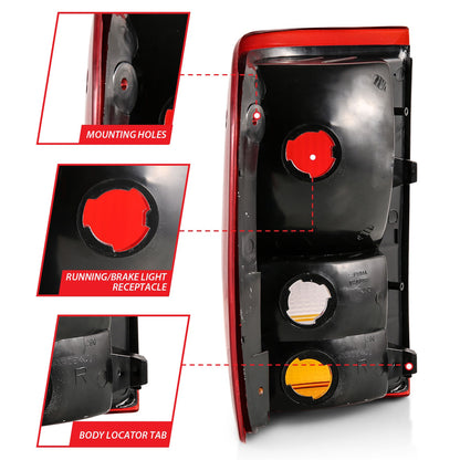 ANZO USA ZUKT_311310 Anzo ZUKT_311310 Tail Light Assembly Red/Clear Lens Pair for Fits