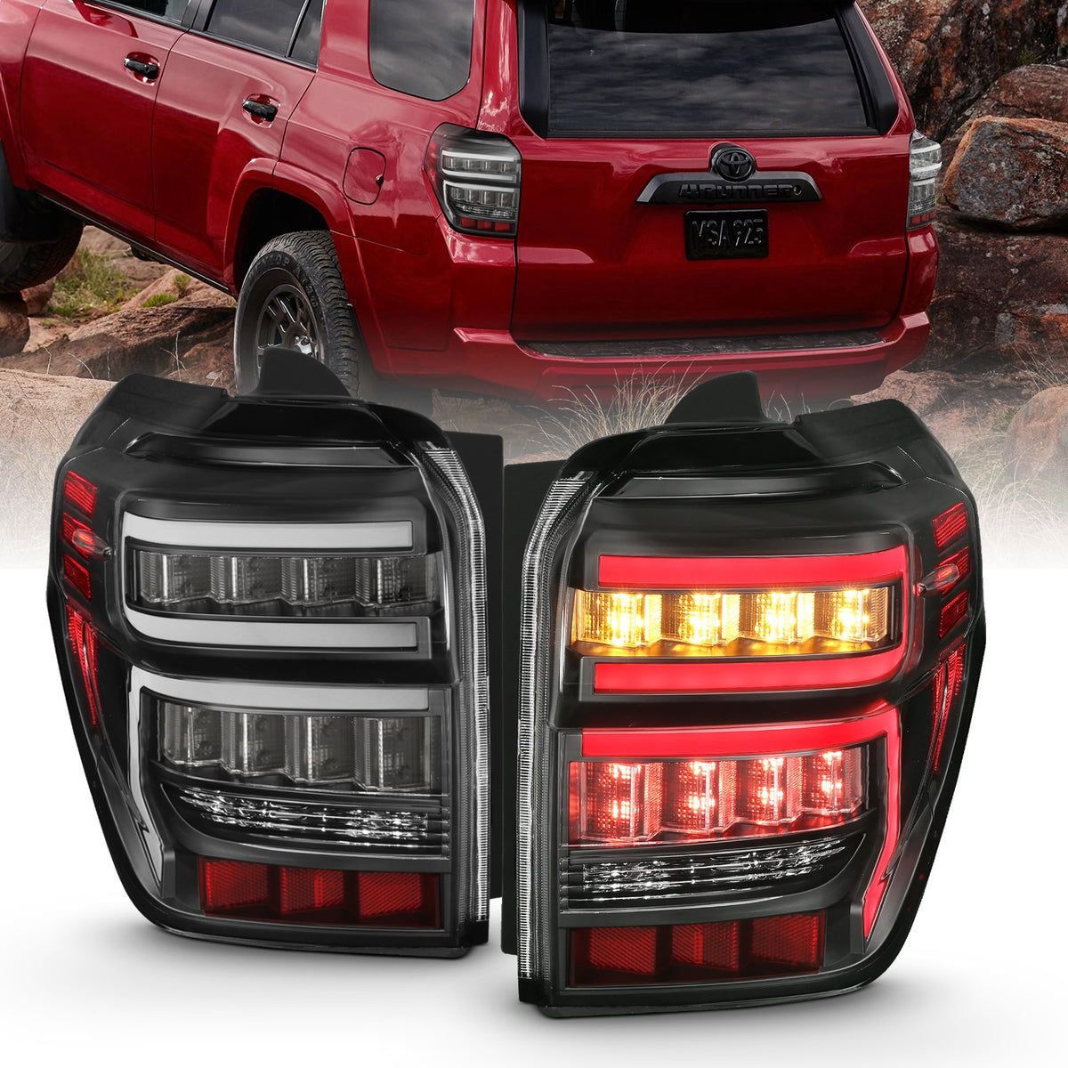 ANZO USA ZUKT_311311 Anzo ZUKT_311311 Lens Black Housing Red Light Bar